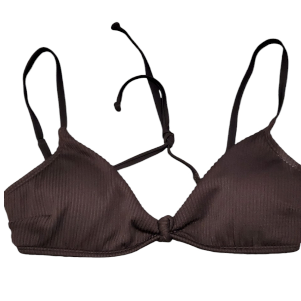 Hollister Ribbed Triangle Bikini Top